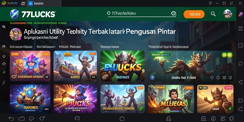 Tampilan antarmuka 77LUCKS yang sederhana dan fungsional.