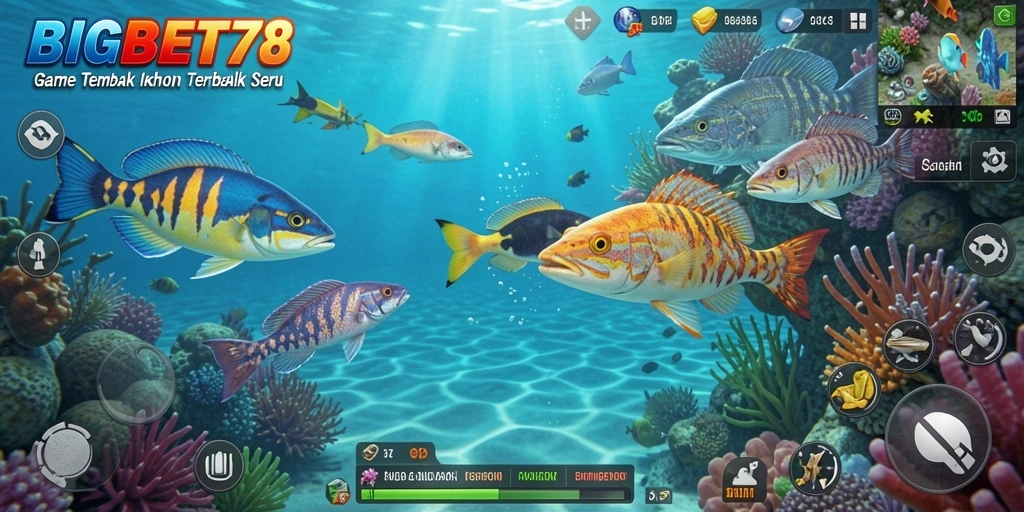Tampilan menarik gameplay Tembak Ikan di BIGBET78.