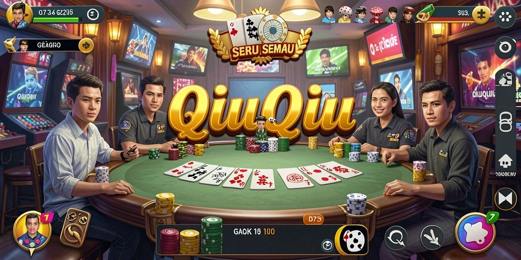 Tampilan gameplay QiuQiu yang seru dan menegangkan di D73.