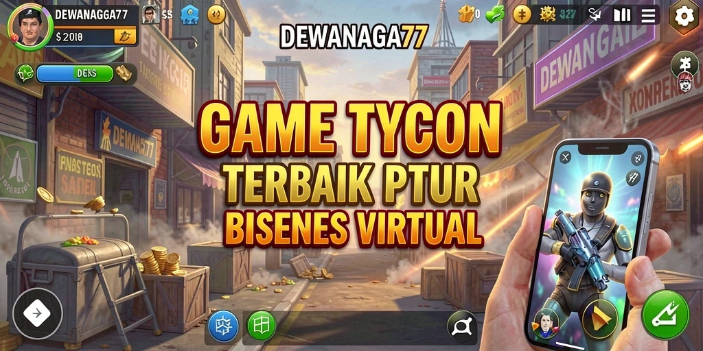 Screenshot gameplay DEWANAGA77 menampilkan aksi membangun bisnis Tycoon.