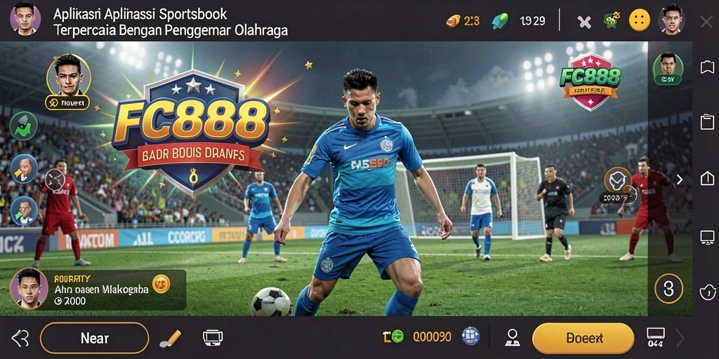Screenshot FC888 menunjukkan antarmuka pengguna yang menarik dan akses mudah ke fitur sportsbook.