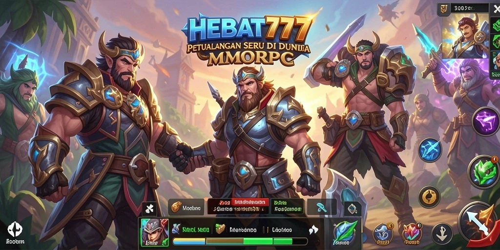 Screenshot menampilkan aksi seru dalam game MMORPG HEBAT777.
