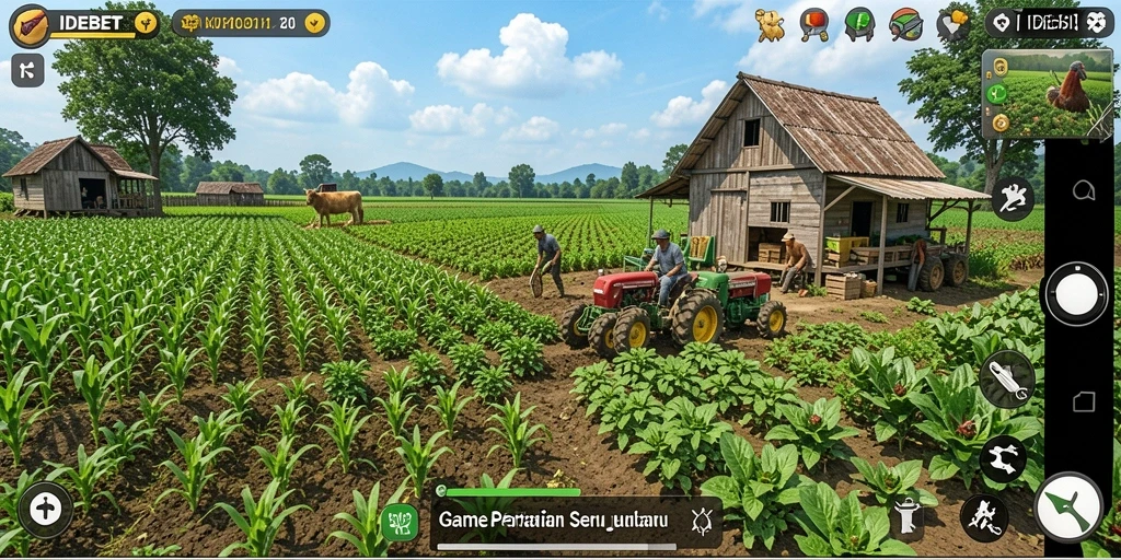 Gameplay menarik di IDEBET dengan aktivitas bertani yang seru.