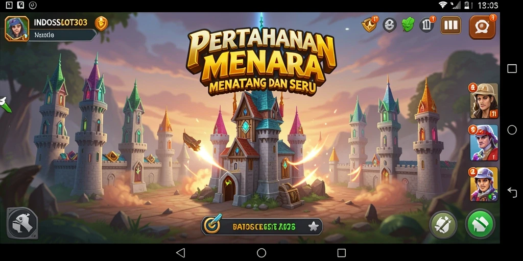 Gameplay mendebarkan dengan menara pertahanan yang strategis.