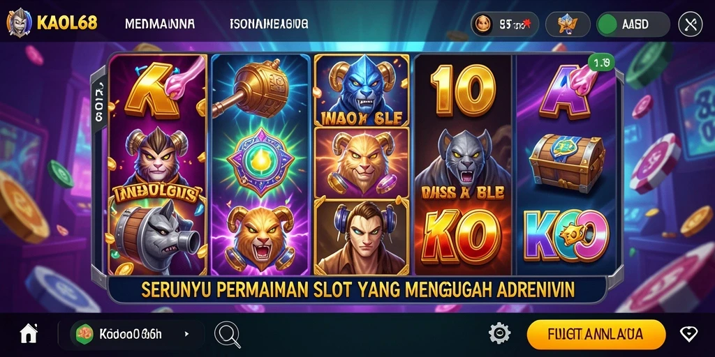 Tampilan grafis menakjubkan dari KAOL68 saat pemain memutar slot.