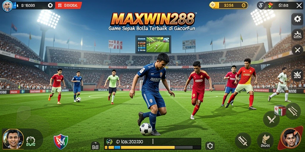 Tampilan menarik gameplay sepak bola di MAXWIN288.