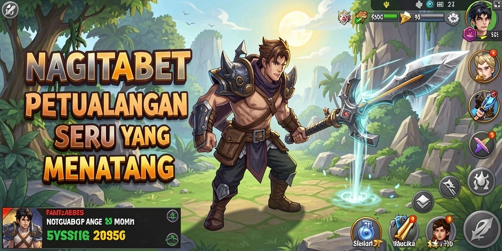 Tampilan gameplay seru di dunia NAGITABET yang menakjubkan.