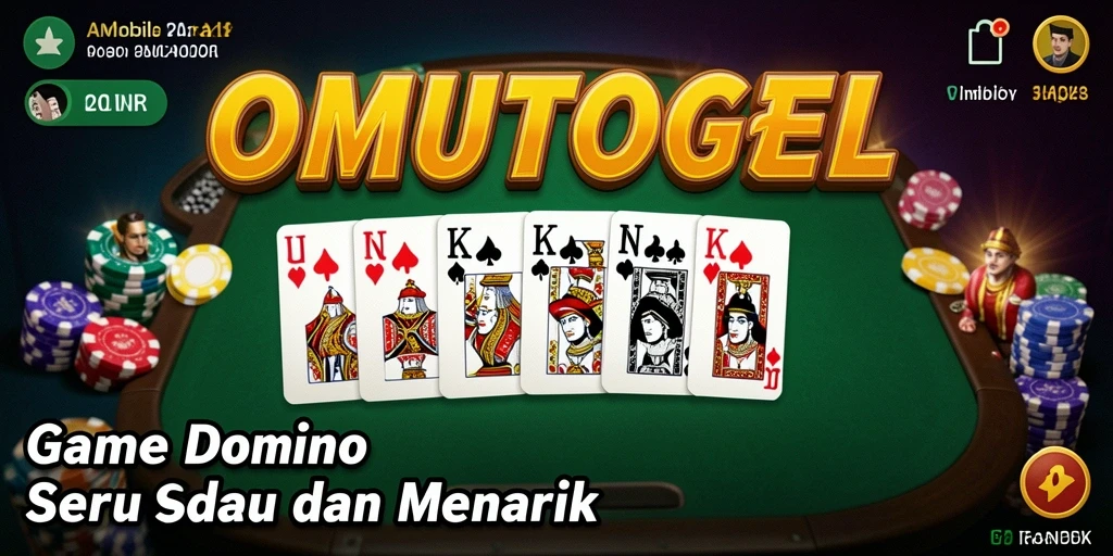 Tampilan gameplay menarik dalam OMUTOGEL, merasakan keseruan bermain domino.