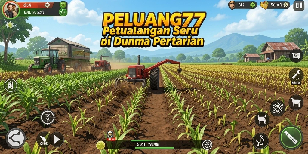 Screenshot menampilkan aktivitas bertani di PELUANG77 dengan grafik yang menakjubkan.