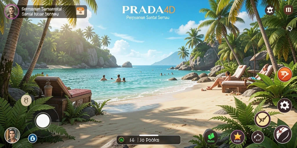 Tampilan gameplay santai di PRADA4D yang memikat.