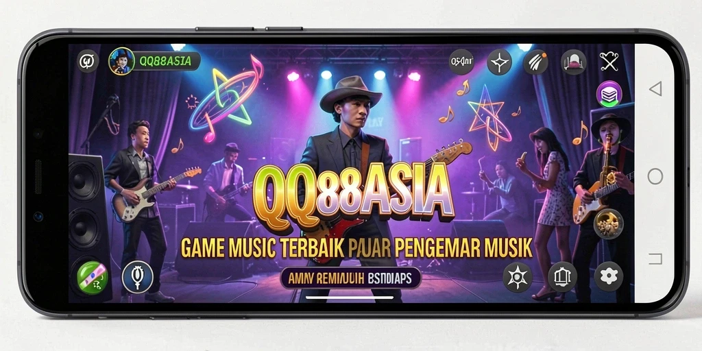 Screenshot gameplay QQ88ASIA menampilkan pengguna yang bernyanyi dengan antusias.