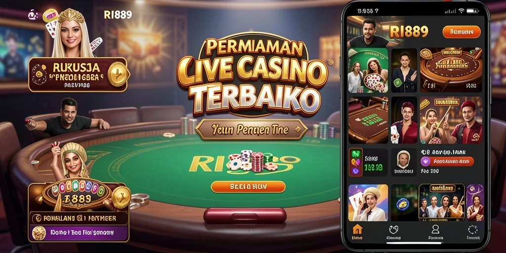 Tampilan gameplay Live Casino RI889 dengan dealer profesional.