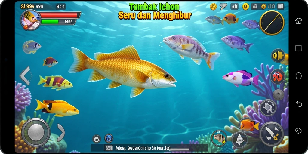 Tampilan menarik dari gameplay Tembak Ikan SL999.