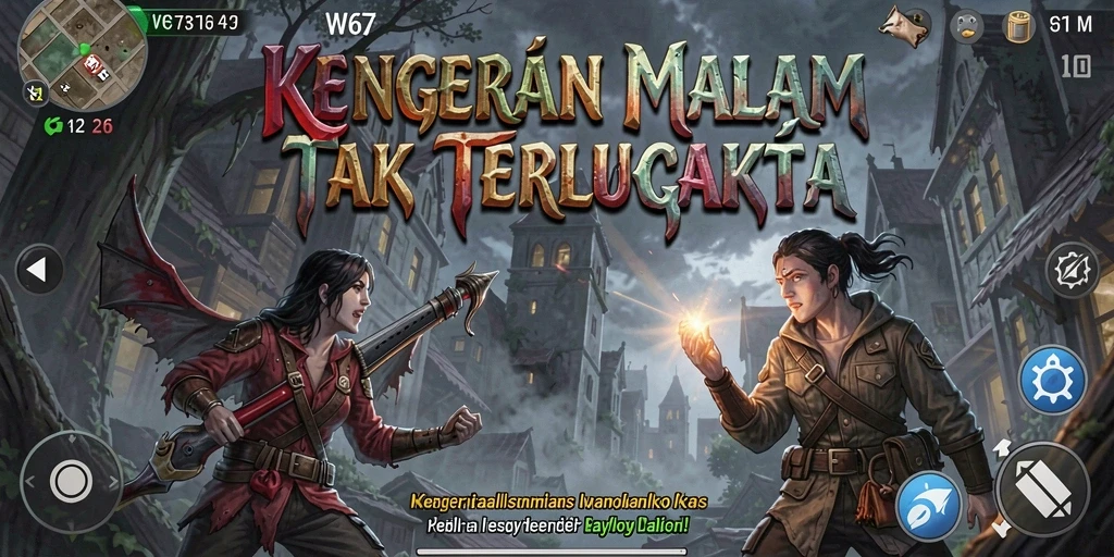 Tampilan gameplay W67 yang menyeramkan dan menegangkan.