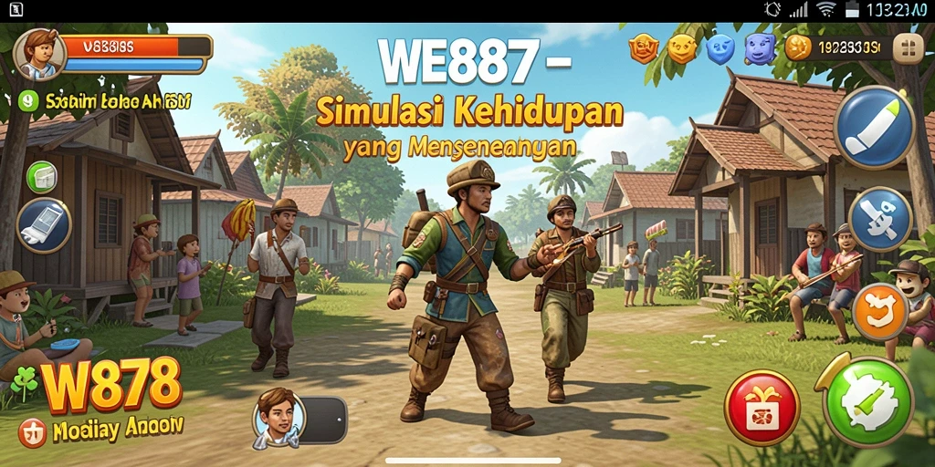 Tampilan gameplay <strong>WE878</strong> yang menampilkan interaksi karakter yang dinamis.